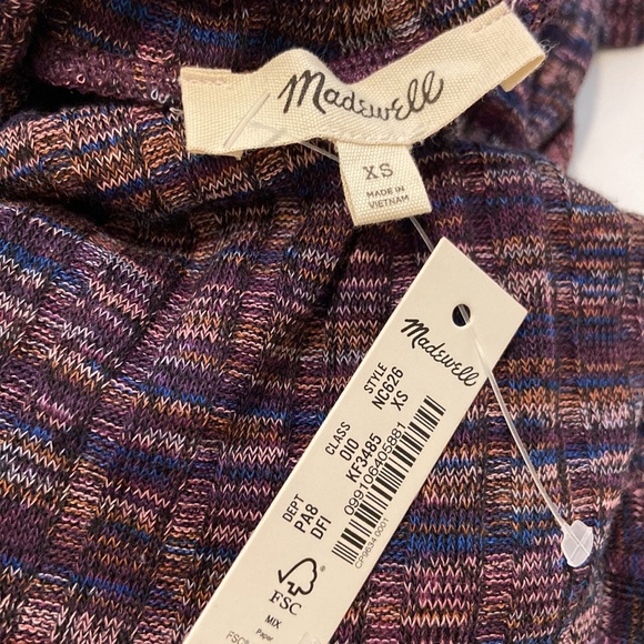 Madewell XS space-dyed ribbed turtleneck top - Picture 6 of 7